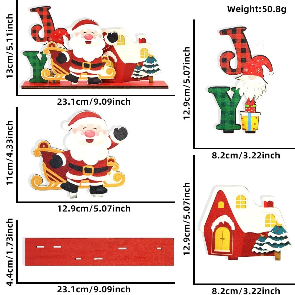 Charming Christmas Wooden Ornaments for Festive Decor - Image 13