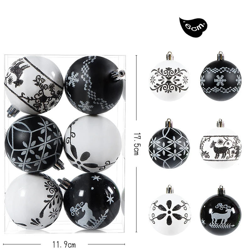Elegant 6pcs Christmas Baubles for Festive Decor - Image 31