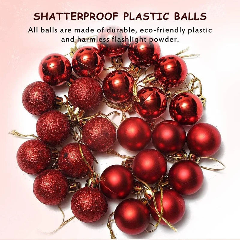 24 Christmas Tree Ornaments - Festive Holiday Decor - Image 7