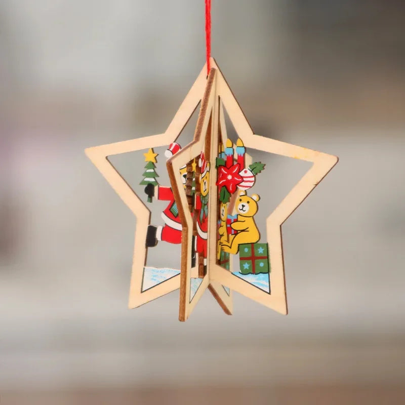 Charming Wooden Gnome Christmas Ornament Decoration - Image 15