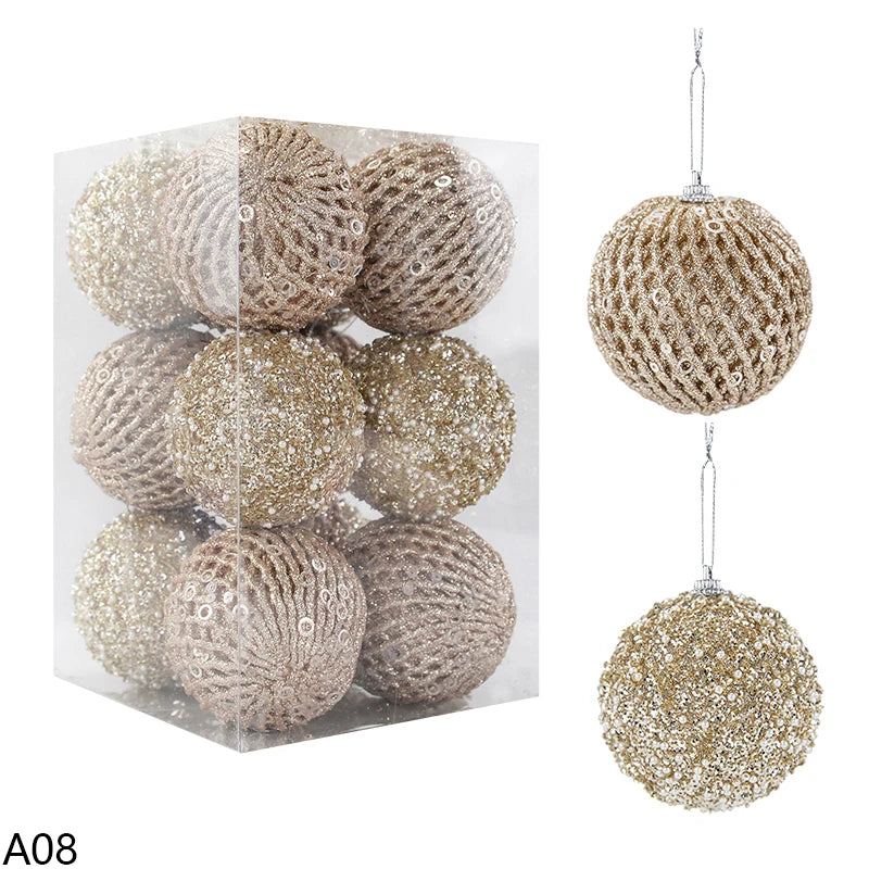 Elegant Gold Christmas Balls for Tree Decor - Image 2