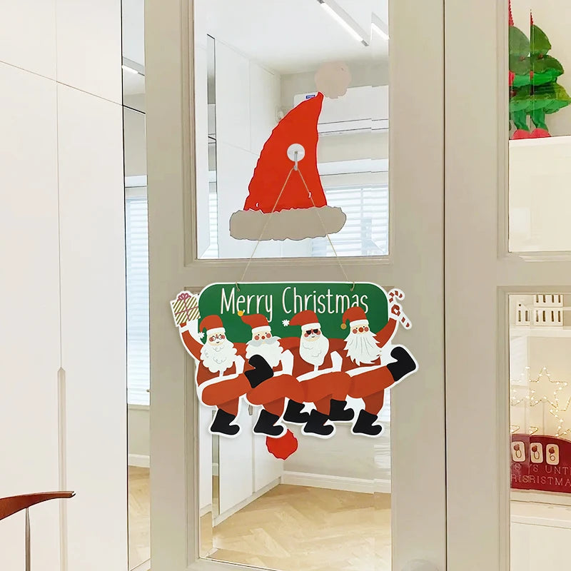 Festive Santa Claus Door Sign & Tree Decor - Image 15