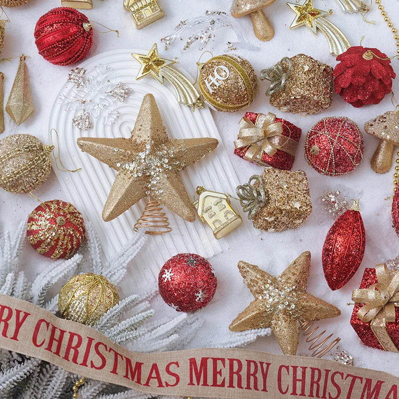 Elegant Champagne Bauble Ornaments for Christmas Decor - Image 42