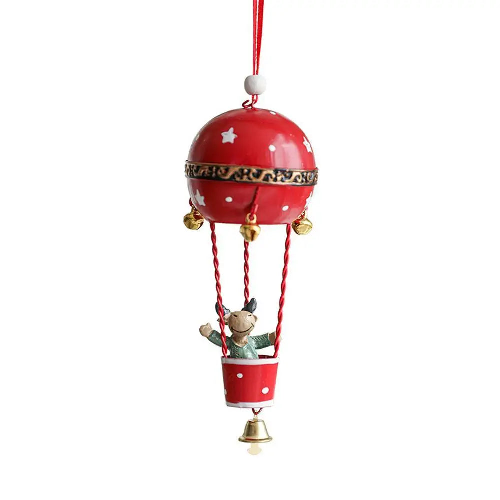 Festive Hot Air Balloon Christmas Ornaments - Image 2