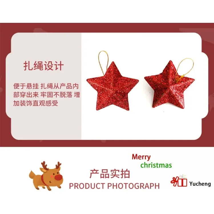 Elegant Gold Star Pendant for Christmas Trees - Image 5