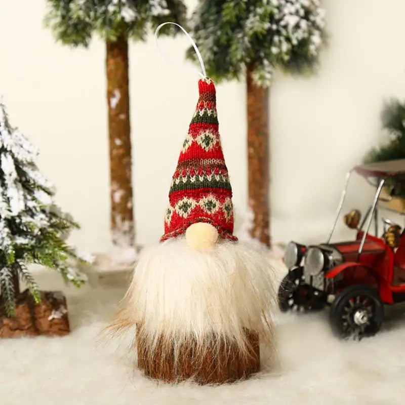LED Light Christmas Gnome Ski Doll Decoration - Image 7