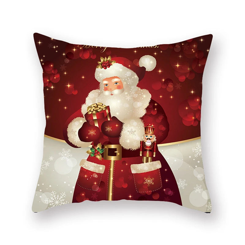 Festive Red Merry Christmas Cushion Cover - Image 27