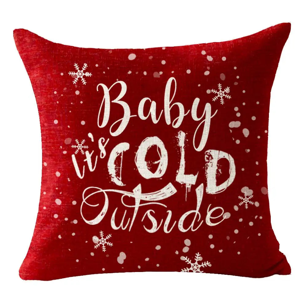 Cozy Snowflake & Elk Christmas Pillowcase 40x40 - Image 3