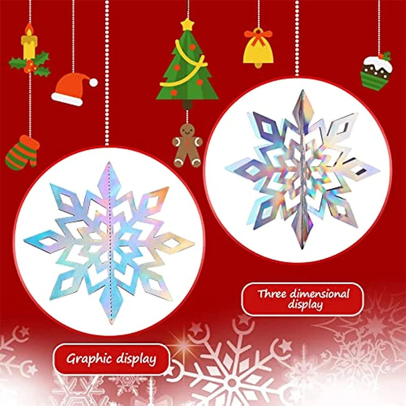 Stunning 6PC Snowflake Hanging Ornaments for Christmas - Image 18