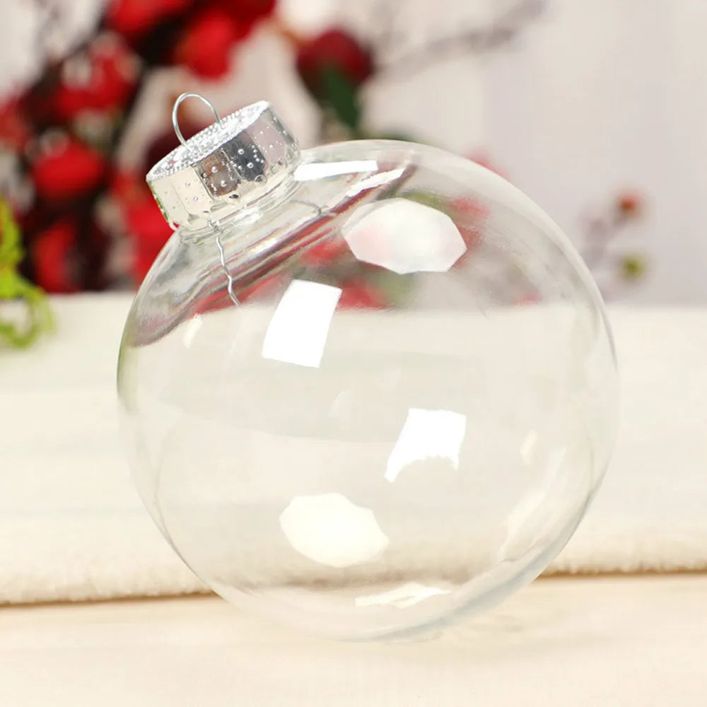 Clear Fillable Christmas Ball Ornaments for Festive Decor - Image 6