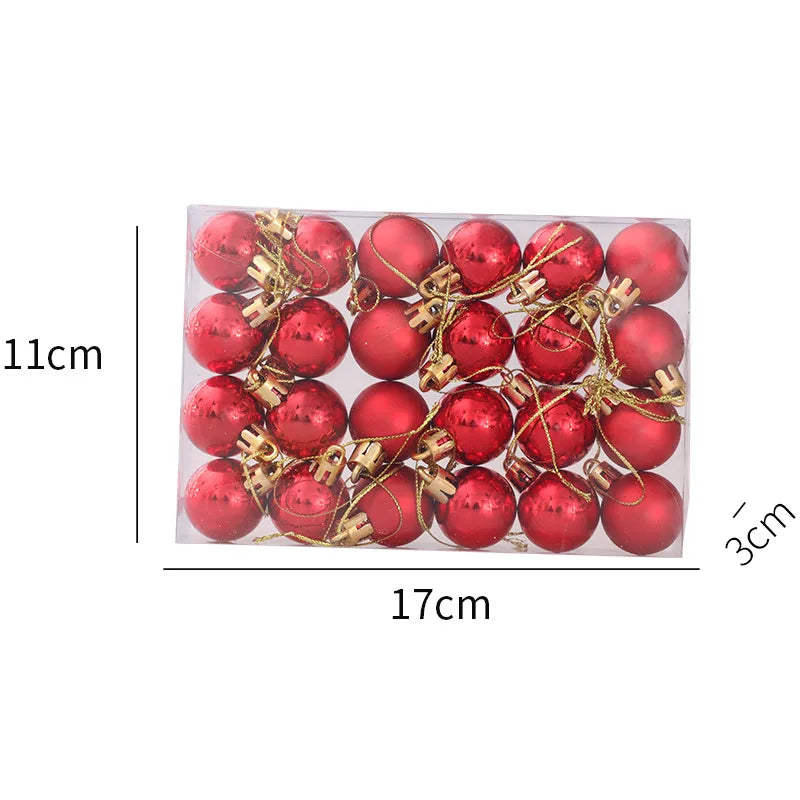 24/72 Pack Mini Electroplated Christmas Tree Ornaments - Image 18