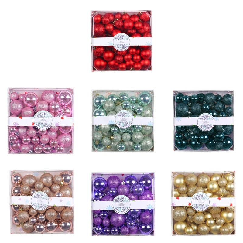 Versatile Shatterproof Christmas Ball Ornament Set