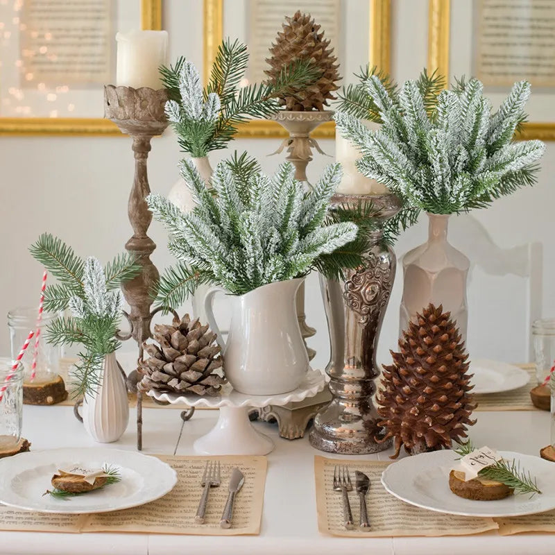 5PCS Snowy Pine Branches for Festive Decor - Image 13