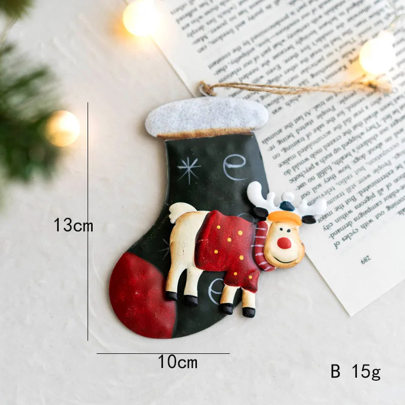 Charming Vintage Christmas Iron Pendant Ornaments - Image 17