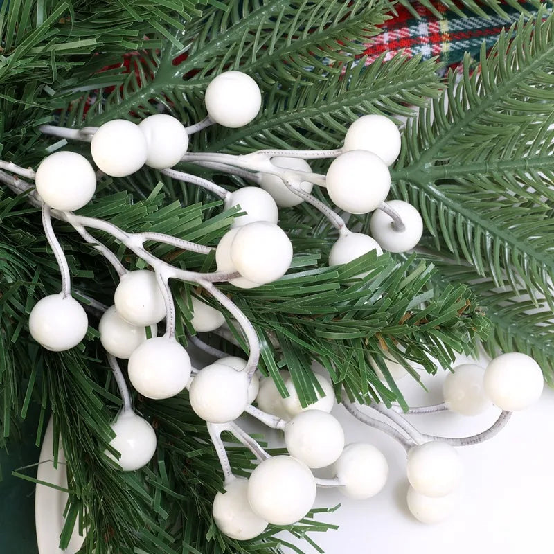 Festive White Holly Berry Wreath for Christmas - Image 16
