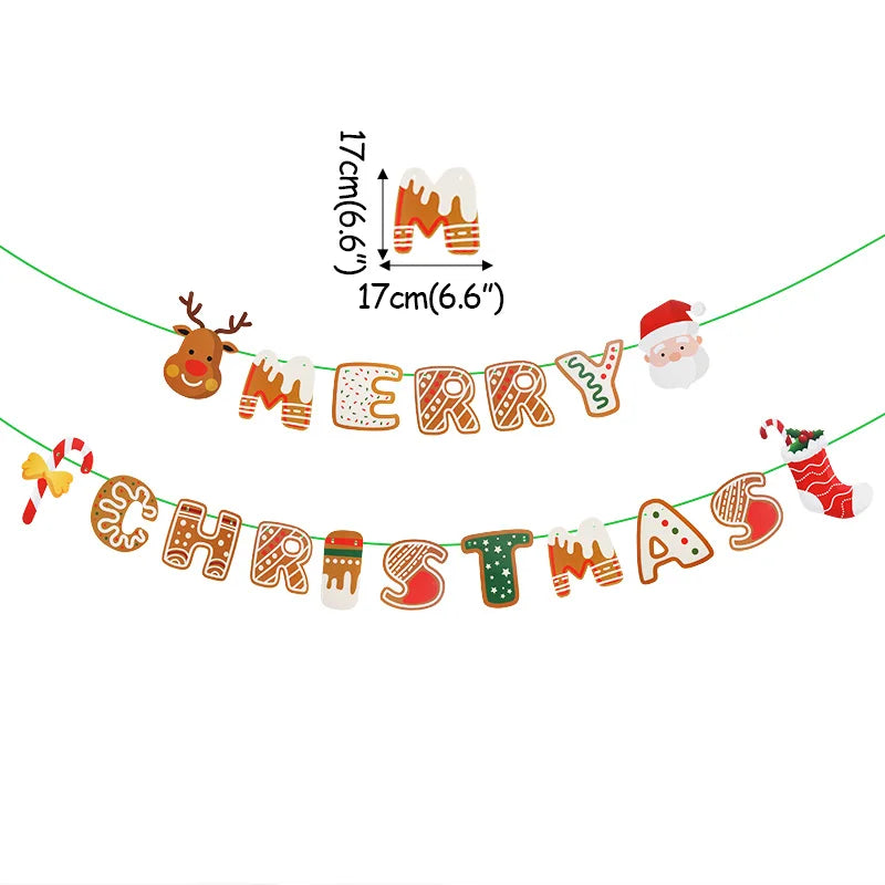 Festive Merry Christmas Hanging Banner & Decor - Image 6