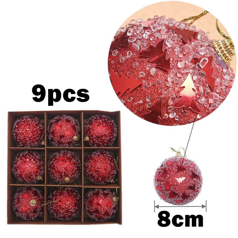 Stunning Crystal Christmas Tree Ornaments - 8cm - Image 3