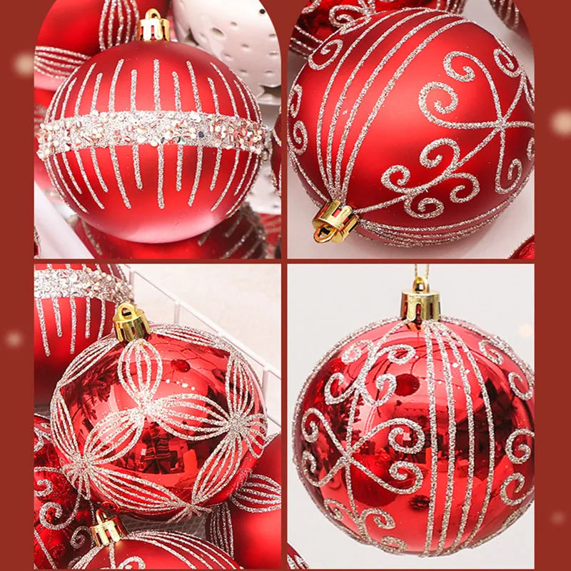 Shatterproof Red Christmas Ball Ornaments Set - Image 7