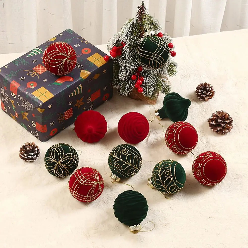 Elegant Shatterproof Glitter Christmas Ball Ornaments