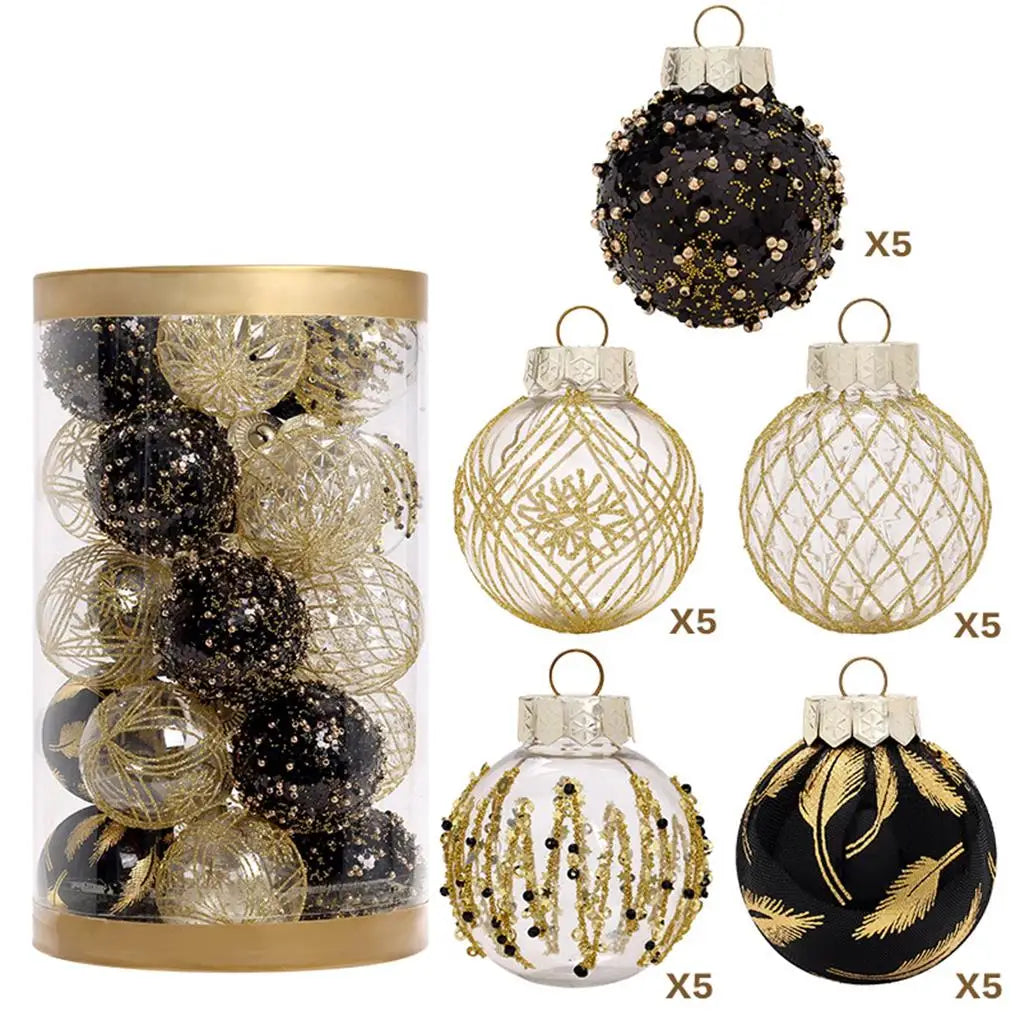 Elegant Plastic Christmas Ball Ornament Set - Image 12