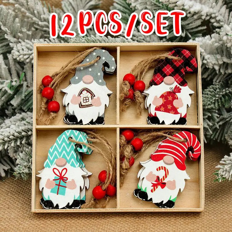 Festive Wooden Gnome Pendant for Christmas Cheer - Image 2