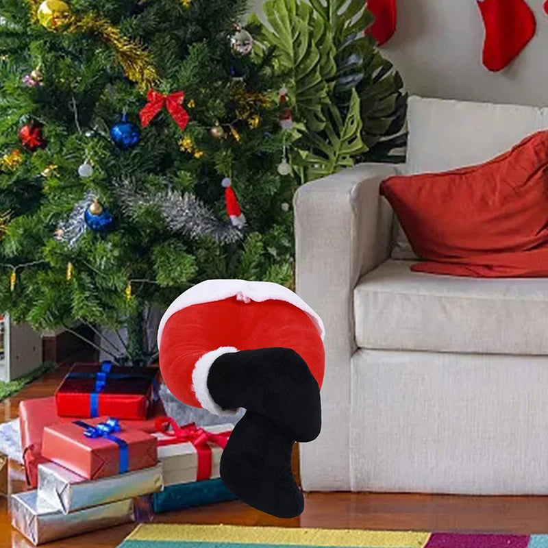 Festive Plush Santa Claus Leg Door Decor - Image 14