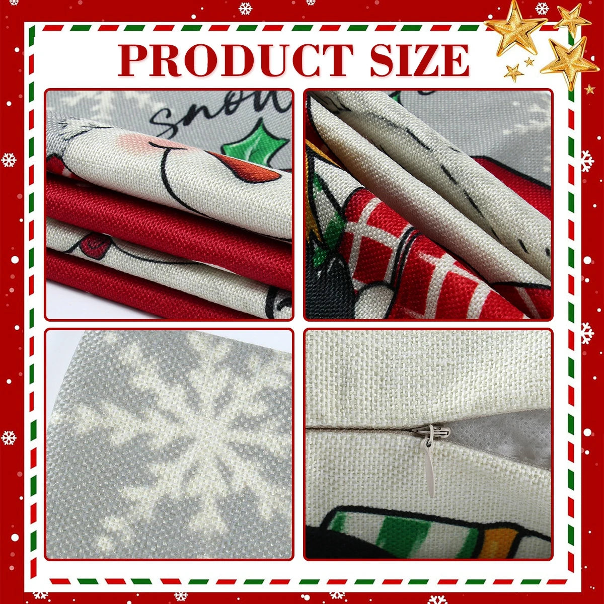 Festive Santa Claus & Snowman Pillowcase Decor - Image 18