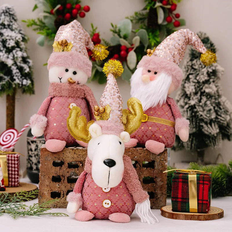 Charming Christmas Plush Dolls: Santa, Snowman & Gnome - Image 11