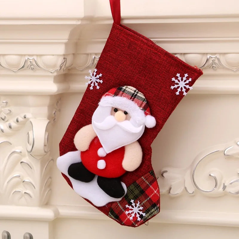 Charming Santa & Snowman Hanging Xmas Stockings - Image 10