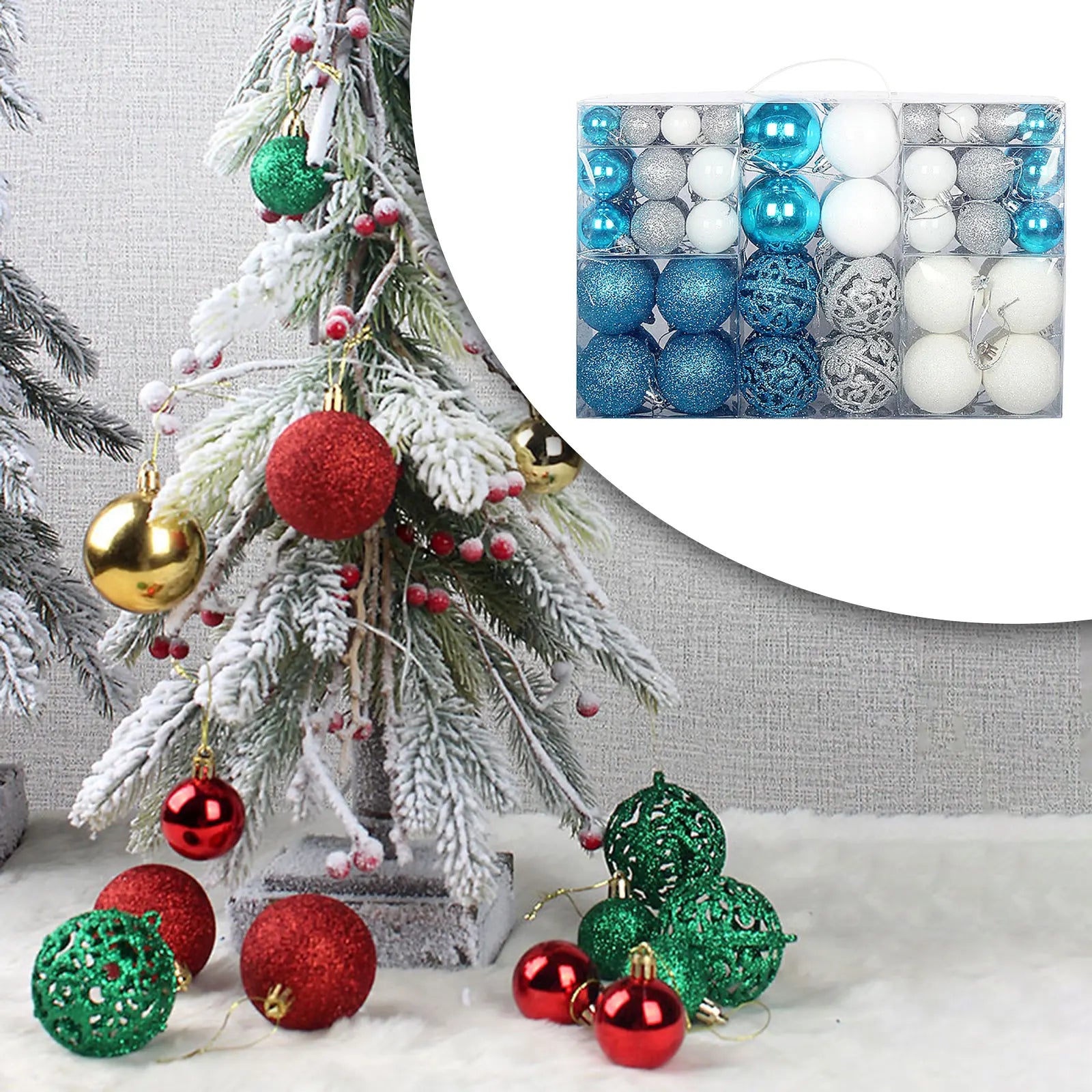100 Shatterproof Christmas Ball Ornaments - Festive Decor - Image 5