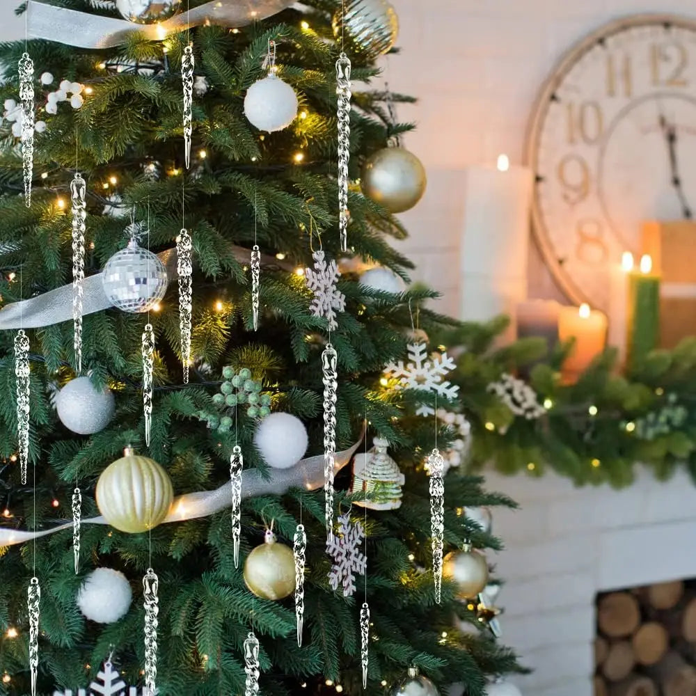 Charming Clear Acrylic Snowflake Icicle Ornaments - Image 13