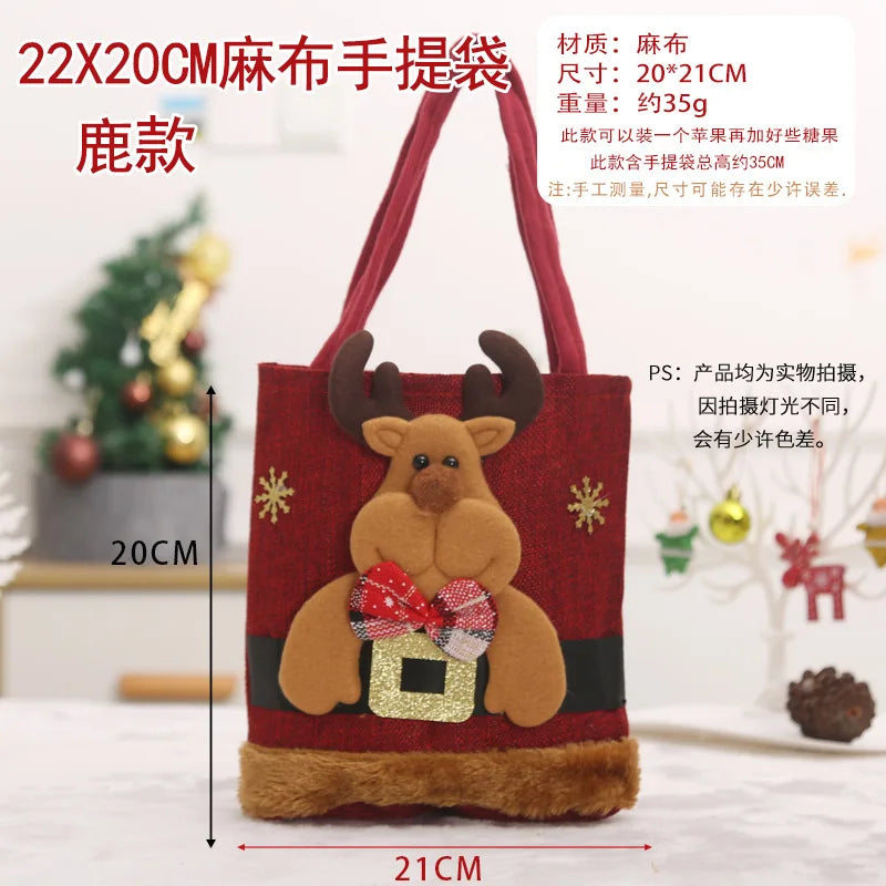 Festive Xmas Gift Bags: Santa, Snowman & Friends - Image 17