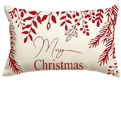 Festive Red Snowflake Pillow Cover for Christmas - Image 3
