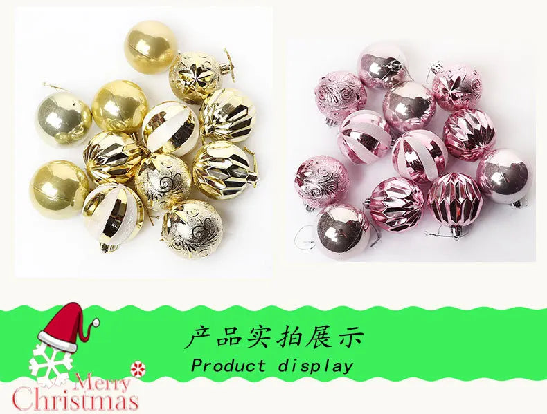 Vibrant Purple & Red Christmas Ball Ornaments 12pc - Image 9