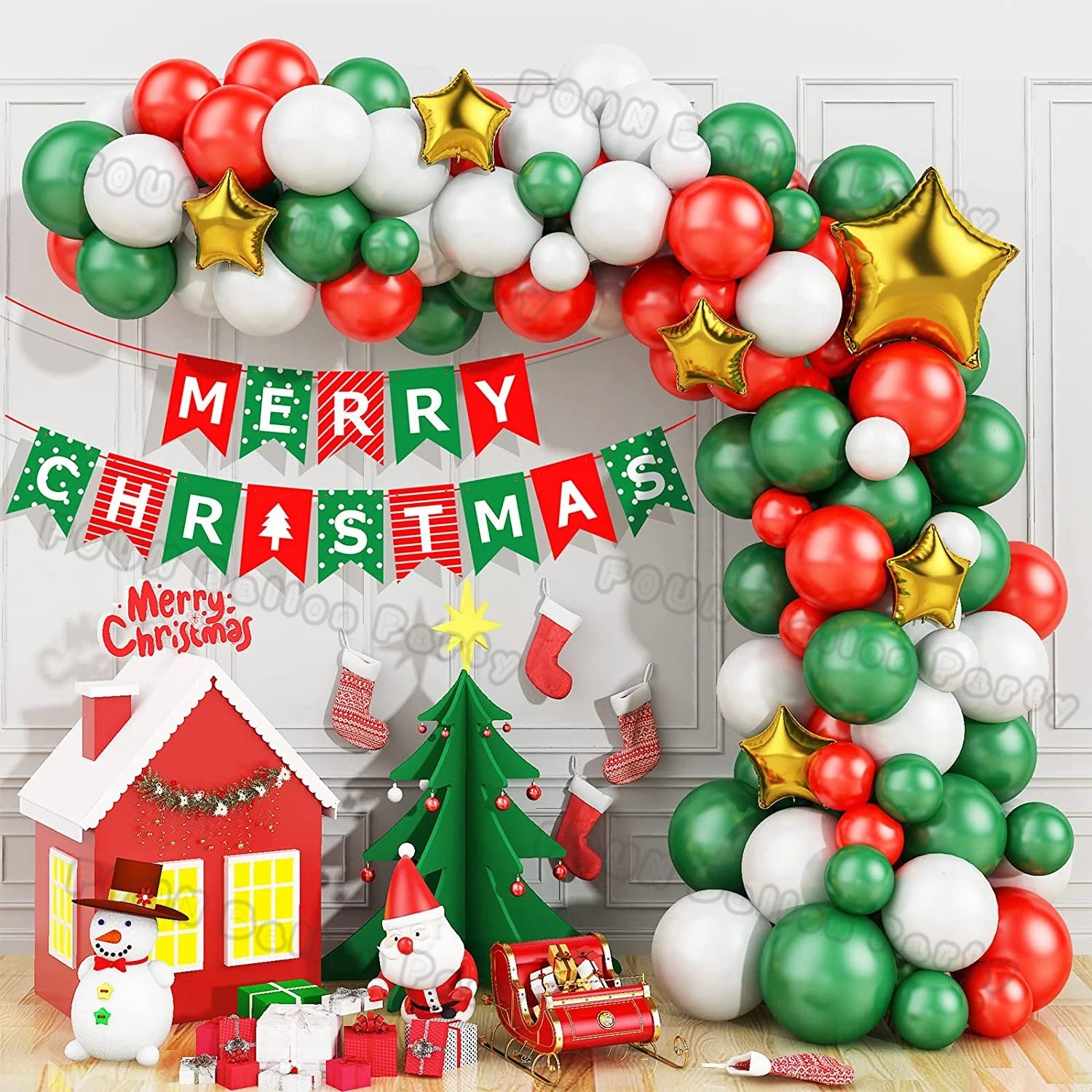 Festive Christmas Balloon Garland and Candy Canes - Image 16