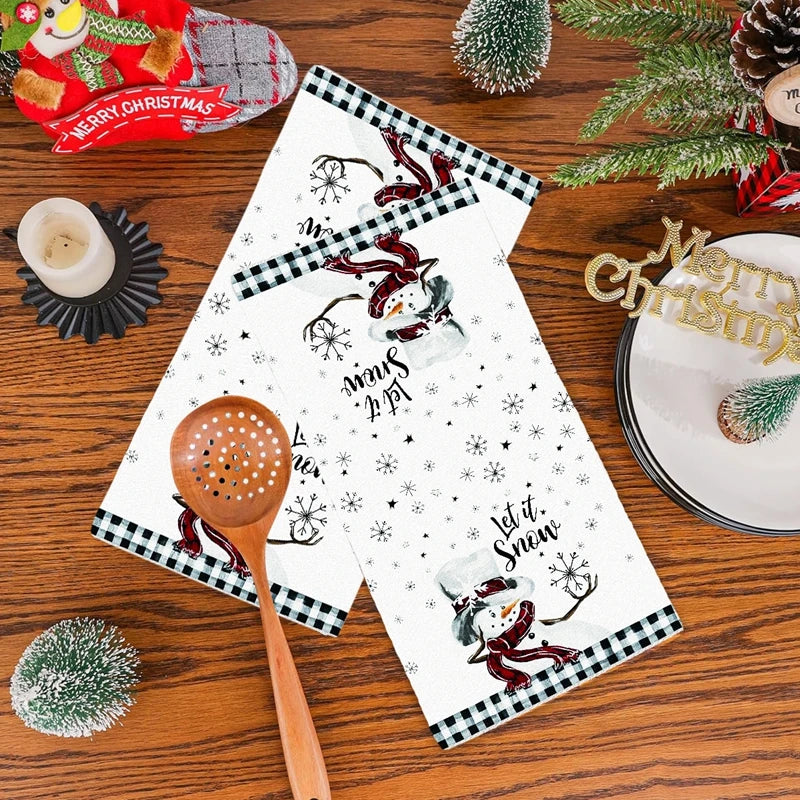 Festive Snowflake Dish Towel – Merry Christmas Decor - Image 24