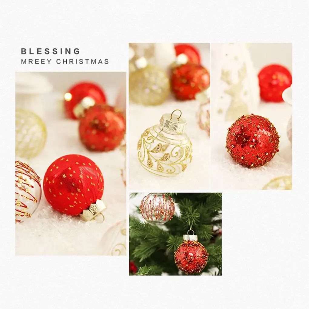 Elegant Plastic Christmas Ball Ornament Set - Image 7