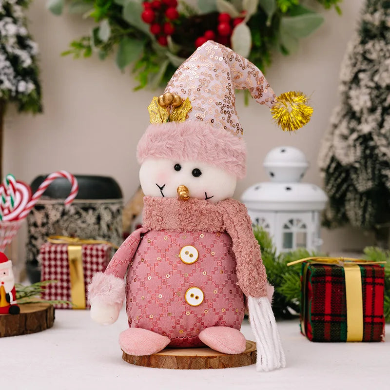 Charming Christmas Plush Dolls: Santa, Snowman & Gnome - Image 6