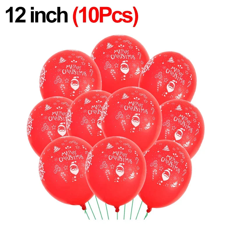 Festive Elk & Tree Christmas Balloons - 10/40 Pcs - Image 5