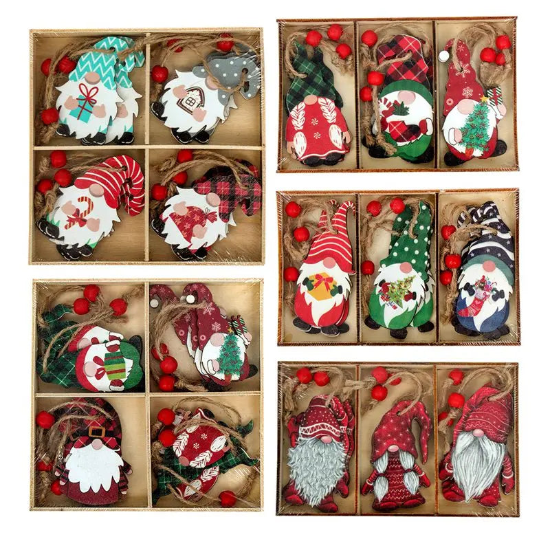 Charming Wooden Gnome Ornaments for Christmas Cheer