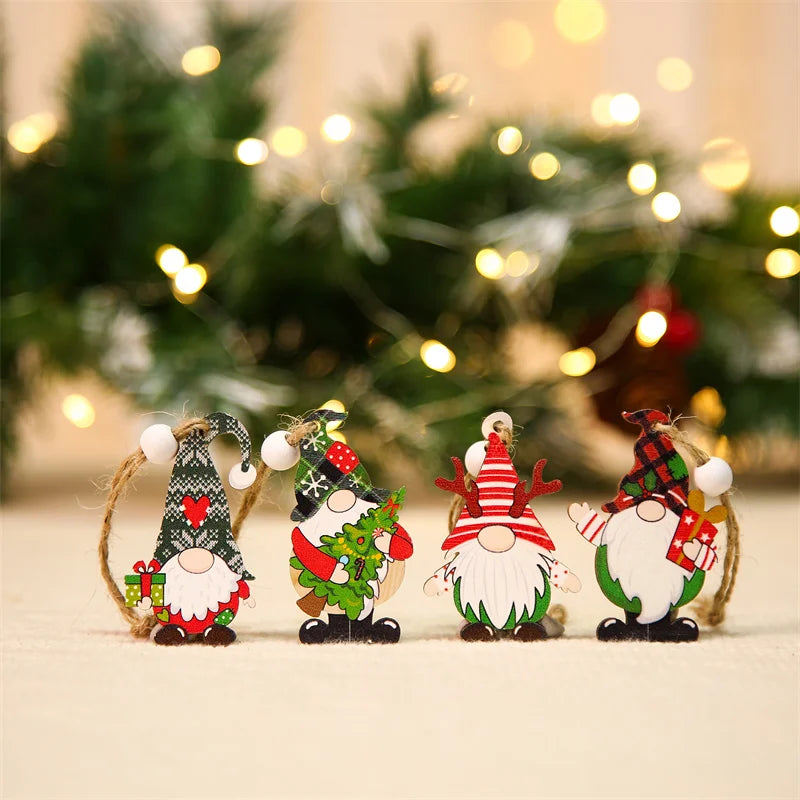 Charming Wooden Gnome Ornaments for Christmas Cheer - Image 15