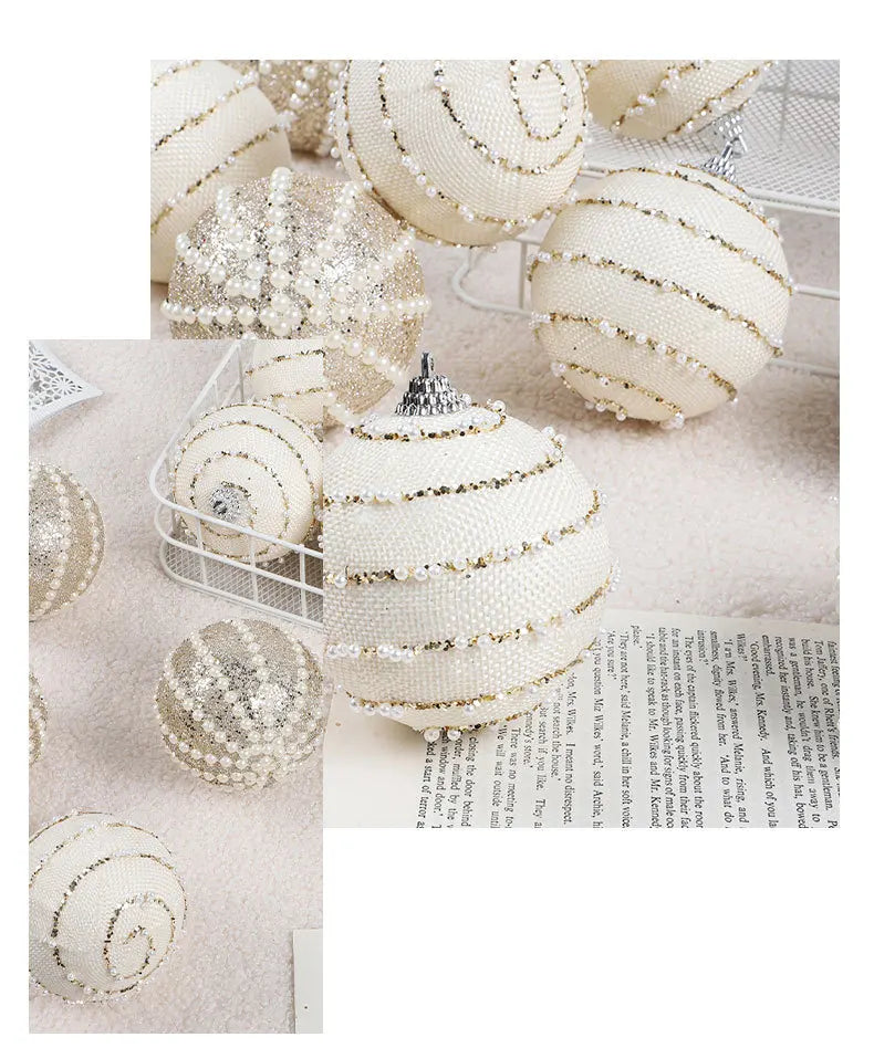 Charming Painted Foam Christmas Ball Ornaments - 12pcs - Image 14