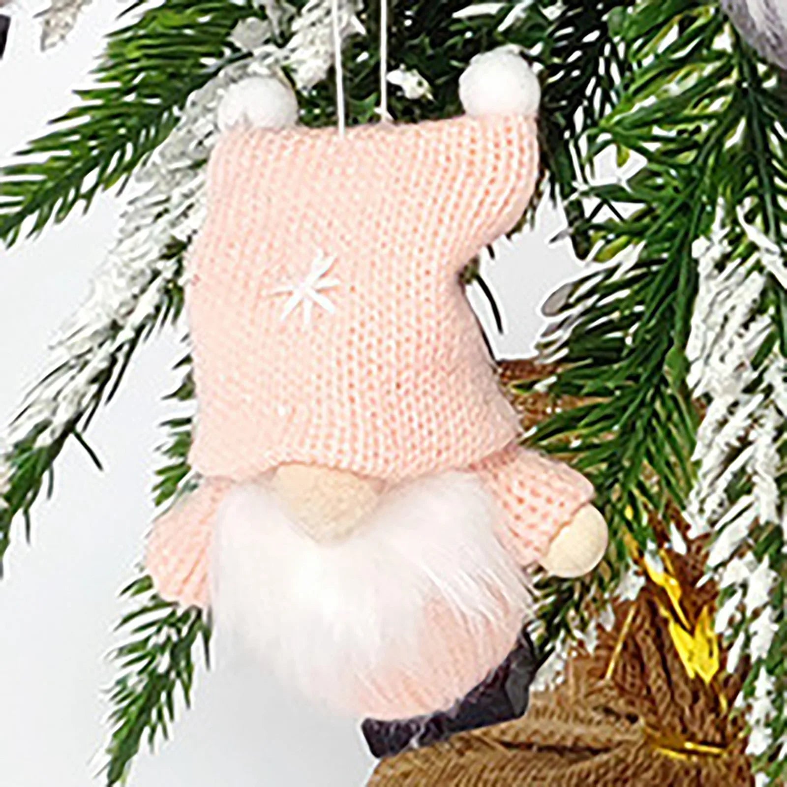 Cute Handmade Christmas Gnome Plush Hanging Decoration - Image 12