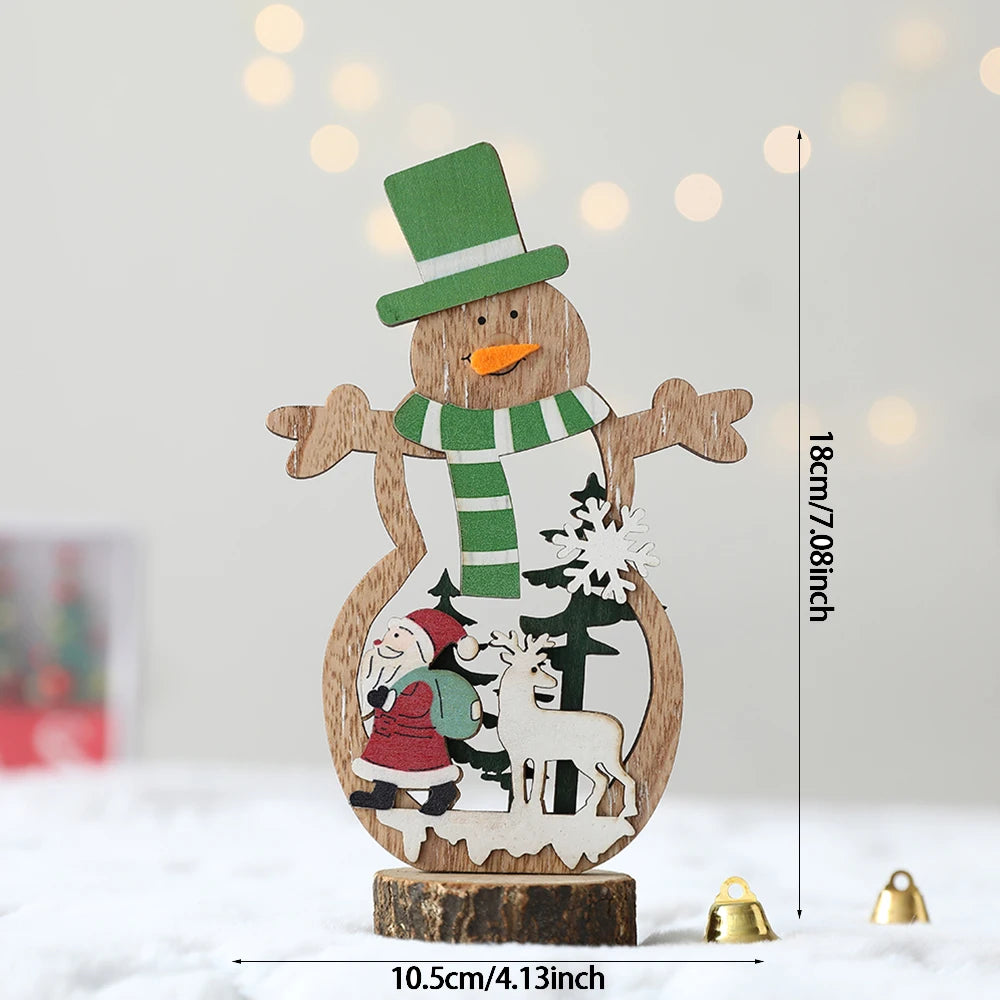 Charming Wooden Christmas Tree Ornaments for Holidays - Image 6