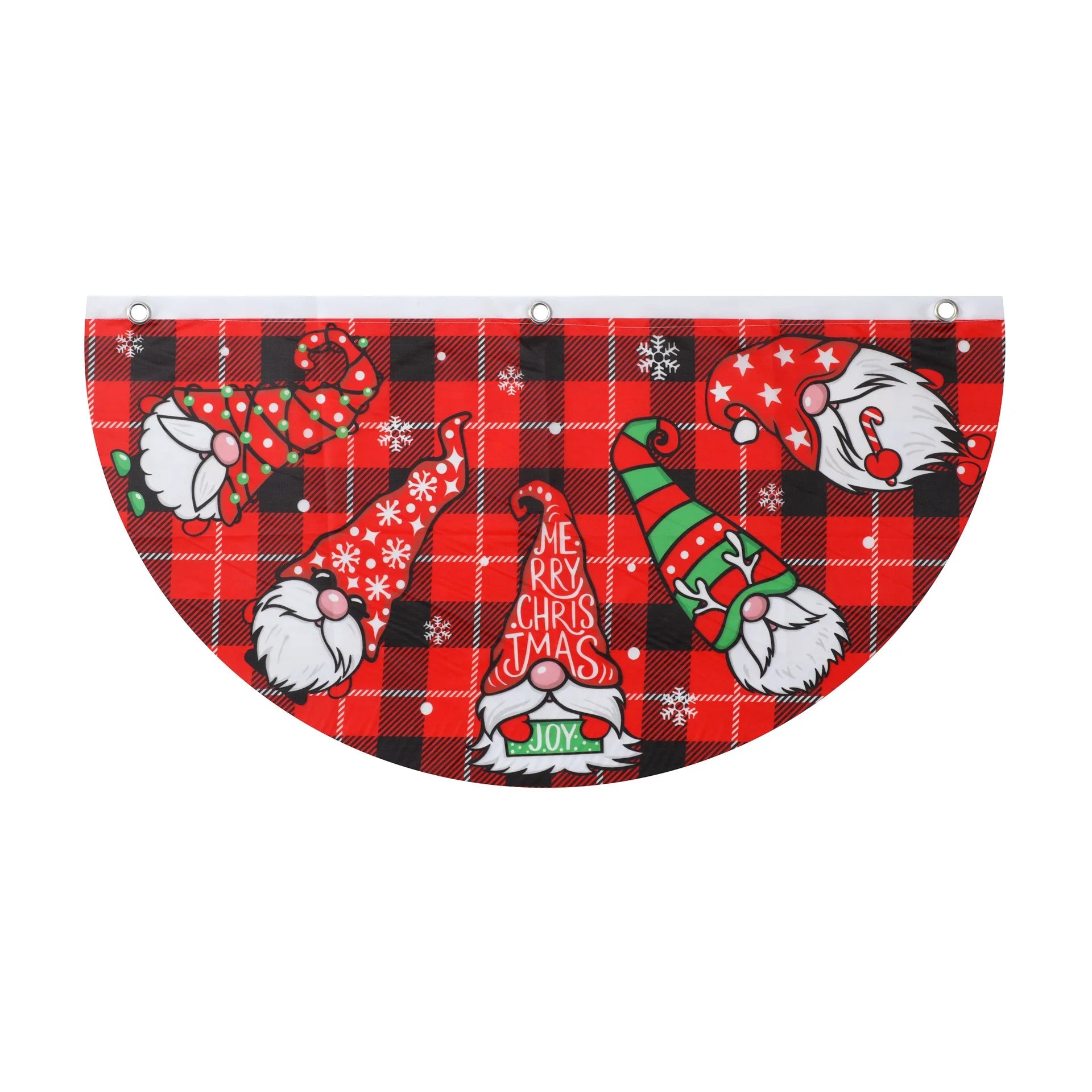 Festive Gnome & Snowman Christmas Fan Flag Decor - Image 9