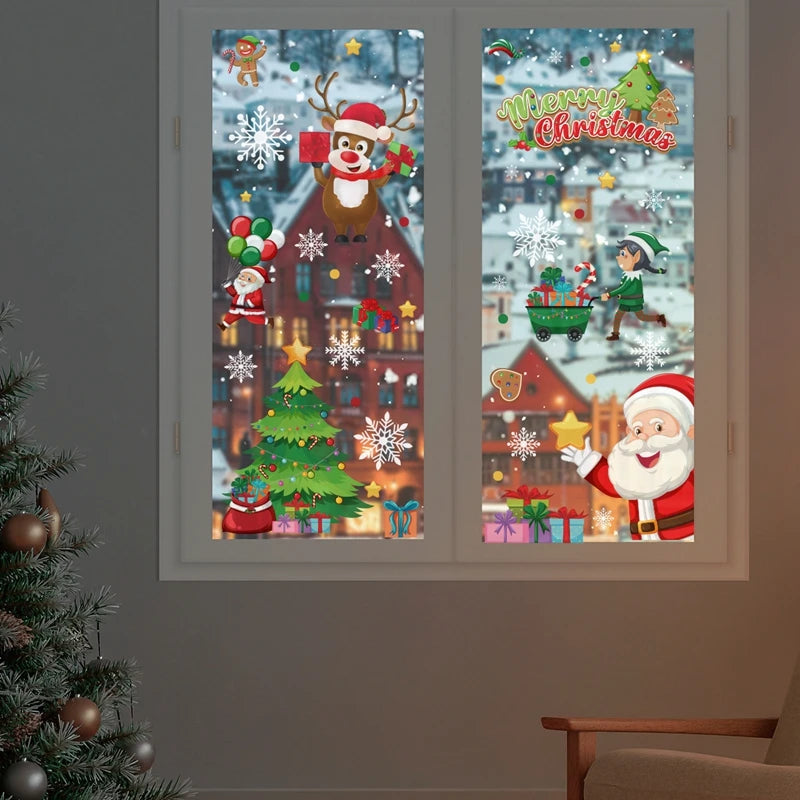 Festive Merry Christmas Window Stickers for Home - Image 6
