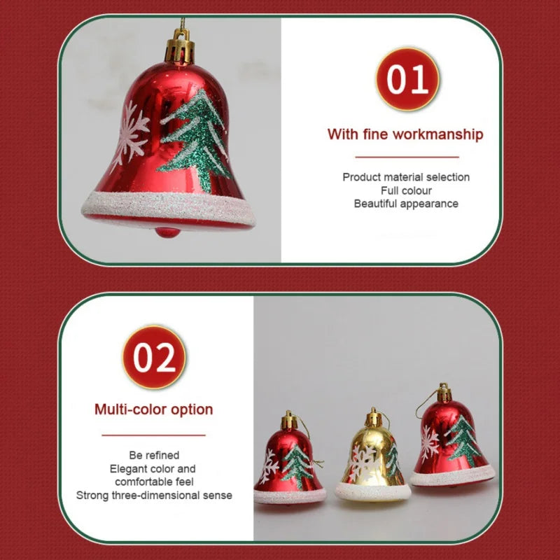 6-Piece Christmas Bell Ornament Set for Festive Decor - Image 20