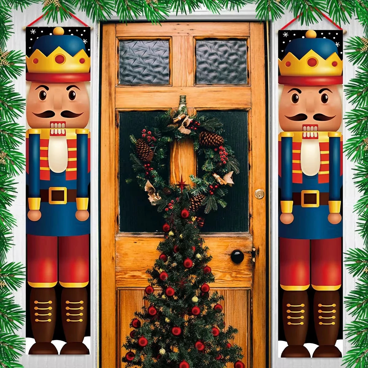 Festive Santa Claus Christmas Door Banner Decor - Image 22
