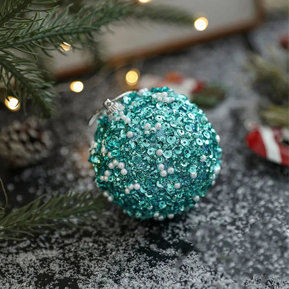 Colorful Shatterproof Sequin Christmas Ball Ornaments - Image 16