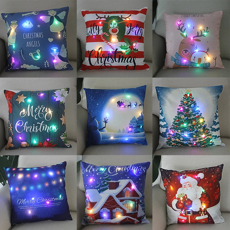 Christmas Santa LED Cushion Cover for Holiday Cheer - Image 36